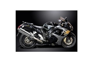 SUZUKI GSX1300R HAYABUSA 08-20 4-2 SISTEMA DI SCARICO 450MM INOX OVALE BSAU