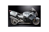 KAWASAKI GTR1400 07-20 SISTEMA DI SCARICO COMPLETO SILENZIATORE OVALE INOX DA 450 MM