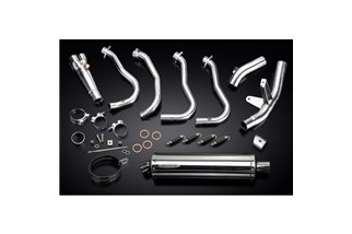 SUZUKI GSX-S1000F 2015-2020 450MM SCARICO COMPLETO SILENZIATORE OVALE INOX BSAU