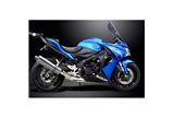 SUZUKI GSX-S1000F 2015-2020 450MM SCARICO COMPLETO SILENZIATORE OVALE INOX BSAU