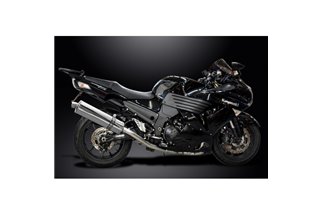 KAWASAKI ZZR1400 08-11 SISTEMA DI SCARICO 4-1 450MM INOX OVALE BSAU