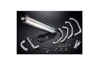 KAWASAKI ZZR1100 1990-2001 SISTEMA DI SCARICO 4-1 SILENZIATORE BSAU OVALE INOX DA 450 MM