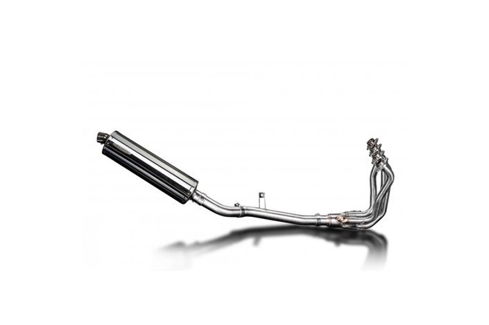 KAWASAKI Z900 20-23 FULL 4-1 EXHAUST SYSTEM 450MM STAINLESS OVAL BSAU SILENCER