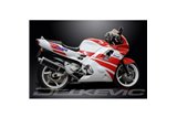 HONDA CBR600F 91-98 SISTEMA DI SCARICO COMPLETO 4-1 SILENZIATORE BSAU OVALE IN CARBONIO DA 450 MM