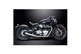 TRIUMPH BONNEVILLE BOBBER 2017-2022 FULL EXHAUST 410MM CUSTOM SILENCER TURN OUT