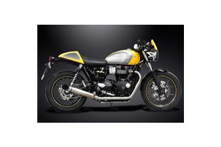 TRIUMPH STREET CUP 17-19 SISTEMA DI SCARICO COMPLETO SILENZIATORE TURNOUT PERSONALIZZATO DA 410 MM