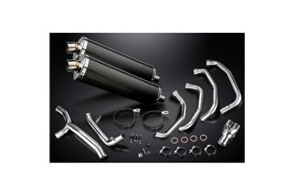 KAWASAKI ZZR1100 GPZ1100S 4-2 EXHAUST SYSTEM 450MM CARBON OVAL BSAU SILENCERS