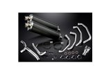 KAWASAKI ZZR1100 GPZ1100S 4-2 EXHAUST SYSTEM 450MM CARBON OVAL BSAU SILENCERS