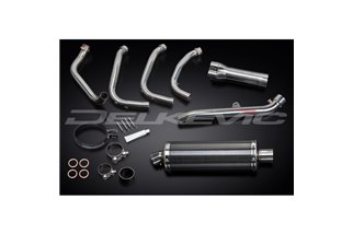 SISTEMA DI SCARICO COMPLETO 4-1 BLACKBIRD HONDA CBR1100XX 350MM CARBONIO OVALE BSAU