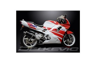 HONDA CBR600F 91-98 SISTEMA DI SCARICO COMPLETO 4-1 SILENZIATORE BSAU OVALE IN CARBONIO DA 350 MM