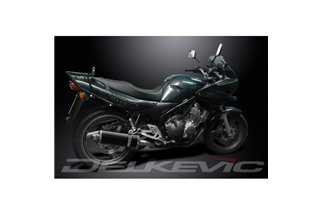 YAMAHA XJ600 DIVERSION 92-04 SCARICO COMPLETO 4-1 SILENZIATORE BSAU OVALE IN CARBONIO DA 350 MM