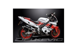 SISTEMA DI SCARICO COMPLETO YAMAHA YZF600R THUNDERCAT 350MM CARBONIO OVALE TUTTI GLI ANNI