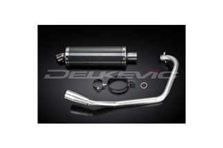 HONDA CBF125 2008-2015 SISTEMA DI SCARICO COMPLETO 350MM CARBONIO OVALE BSAU SILENZIATORE