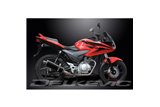 HONDA CBF125 2008-2015 SISTEMA DI SCARICO COMPLETO 350MM CARBONIO OVALE BSAU SILENZIATORE