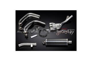 YAMAHA FZS600 FAZER 98-03 FULL EXHAUST SYSTEM 350MM CARBON OVAL BSAU SILENCER