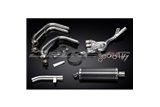 YAMAHA FZS600 FAZER 98-03 FULL EXHAUST SYSTEM 350MM CARBON OVAL BSAU SILENCER