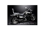 SISTEMA DI SCARICO COMPLETO YAMAHA V-MAX VMX1200 SILENZIATORI BSAU OVALI IN CARBONIO DA 350 MM