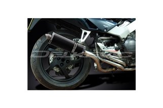 HONDA VFR800FI 98-01 SISTEMA DI SCARICO COMPLETO SILENZIATORE BSAU OVALE IN CARBONIO DA 350 MM