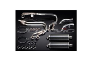 SISTEMA DI SCARICO HONDA ST1100 PAN EUROPEAN 1989-2002 SILENZIATORI OVALI IN CARBONIO DA 350 MM