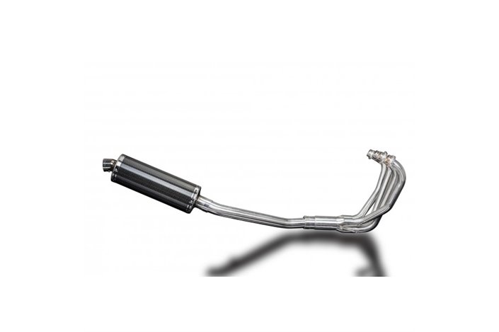 SUZUKI GSX600F 97-06 FULL 4-1 EXHAUST SYSTEM 350MM CARBON OVAL BSAU SILENCER