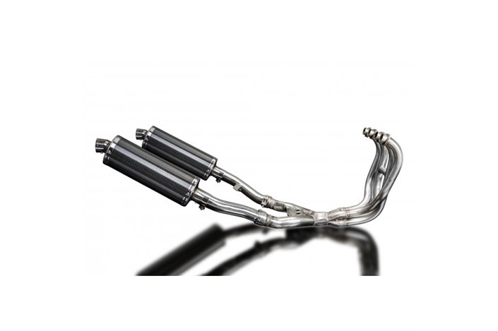 KAWASAKI ZZR400/600 1990-2009 FULL 4-2 EXHAUST SYSTEM 350MM CARBON SILENCERS