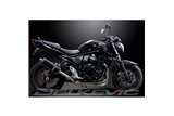 SUZUKI GSF650 BANDIT 07-14 SISTEMA DI SCARICO COMPLETO 350MM CARBONIO OVALE BSAU SILENZIATORE