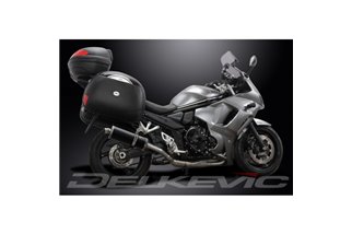 SUZUKI GSX1250FA 2010-16 SISTEMA DI SCARICO COMPLETO 350MM CARBONIO OVALE BSAU SILENZIATORE