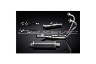 HONDA CB500 SPORT 1994-2003 SISTEMA DI SCARICO COMPLETO SILENZIATORE OVALE IN CARBONIO DA 350 MM