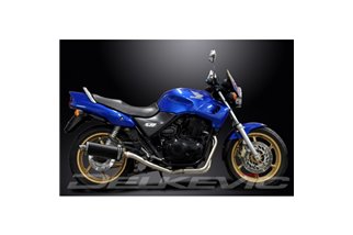 HONDA CB500 SPORT 1994-2003 SISTEMA DI SCARICO COMPLETO SILENZIATORE OVALE IN CARBONIO DA 350 MM