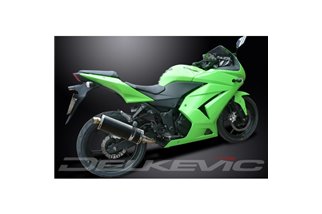 KAWASAKI 250R NINJA 2008-2013 SCARICO COMPLETO 2-1 350MM SILENZIATORE OVALE IN CARBONIO