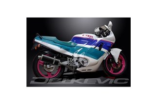 SISTEMA DI SCARICO COMPLETO HONDA CBR600F 1987-1990 SILENZIATORE OVALE IN CARBONIO DA 350 MM