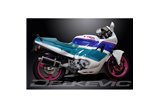 SISTEMA DI SCARICO COMPLETO HONDA CBR600F 1987-1990 SILENZIATORE OVALE IN CARBONIO DA 350 MM