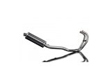 KAWASAKI GPZ500S FULL 2-1 EXHAUST SYSTEM 350MM CARBON OVAL BSAU SILENCER