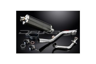 YAMAHA YZF-R125 2008-2013 SISTEMA DI SCARICO COMPLETO SILENZIATORE OVALE IN CARBONIO DA 350 MM