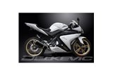 YAMAHA YZF-R125 2008-2013 SISTEMA DI SCARICO COMPLETO SILENZIATORE OVALE IN CARBONIO DA 350 MM