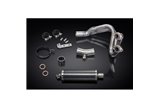 KAWASAKI ER6N ER6F 2006-11 SISTEMA DI SCARICO COMPLETO SILENZIATORE OVALE IN CARBONIO DA 350 MM