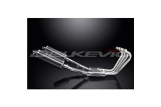 XJR1300 2004-2006 / OVAL 350MM (14 INCH) CARBON FIBRE SILENCER 4-2 COMPLETE SYSTEM