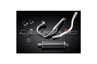 YAMAHA WR125R 2009-2018 SISTEMA DI SCARICO COMPLETO 350MM CARBONIO OVALE BSAU SILENZIATORE