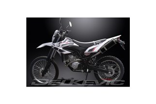 YAMAHA WR125R 2009-2018 SISTEMA DI SCARICO COMPLETO 350MM CARBONIO OVALE BSAU SILENZIATORE