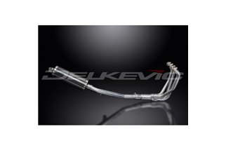 SUZUKI GSX750 98-02 SISTEMA DI SCARICO COMPLETO 350MM CARBONIO OVALE BSAU SILENZIATORE