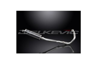 XSR700 2015-2021 / SILENZIATORE OVALE IN FIBRA DI CARBONIO DA 350 MM (14 POLLICI) SISTEMA COMPLETO 2-1