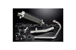 HONDA CBF250 2004-2012 FULL EXHAUST SYSTEM 350MM CARBON OVAL BSAU SILENCER