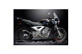 HONDA CBF250 2004-2012 SISTEMA DI SCARICO COMPLETO 350MM CARBONIO OVALE BSAU SILENZIATORE