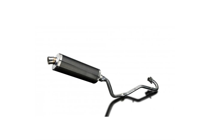 HONDA XR125L 2003-2010 FULL EXHAUST SYSTEM 350MM CARBON OVAL BSAU SILENCER