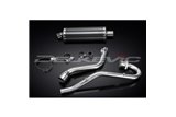 HONDA XR125L 2003-2010 FULL EXHAUST SYSTEM 350MM CARBON OVAL BSAU SILENCER