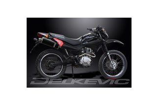 HONDA XR125L 2003-2010 SISTEMA DI SCARICO COMPLETO 350MM CARBONIO OVALE BSAU SILENZIATORE