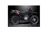 HONDA XR125L 2003-2010 SISTEMA DI SCARICO COMPLETO 350MM CARBONIO OVALE BSAU SILENZIATORE