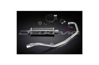 HONDA CBR125R 2011-2018 SISTEMA DI SCARICO COMPLETO 350MM CARBONIO OVALE BSAU SILENZIATORE