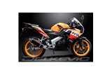 HONDA CBR125R 2011-2018 SISTEMA DI SCARICO COMPLETO 350MM CARBONIO OVALE BSAU SILENZIATORE