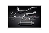 SUZUKI DR125SM 2009-14 SISTEMA DI SCARICO COMPLETO 350MM CARBONIO OVALE BSAU SILENZIATORE